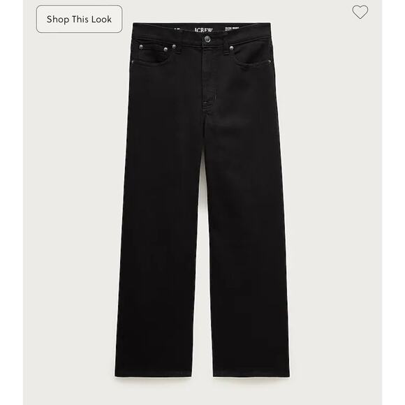 J. Crew Petite slim-wide jean in Black Wash NWT size 29 - Picture 5 of 8